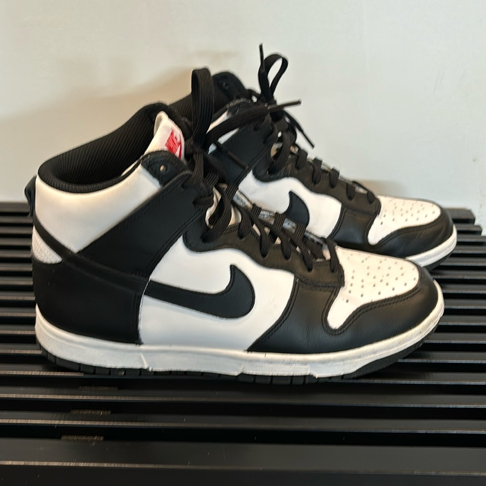 Nike dunk high black and white - Size 9